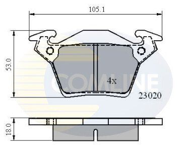 - Гальмівні колодки до дисків COMLINE CBP0888