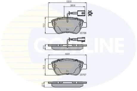 - Гальмівні колодки до дисків COMLINE CBP11037