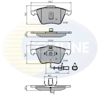 - Гальмівні колодки до дисків COMLINE CBP11200