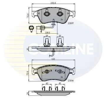 - Гальмівні колодки до дисків COMLINE CBP11740