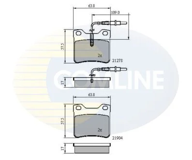 - Гальмівні колодки до дисків COMLINE CBP1455