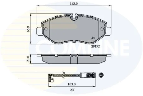 - Гальмівні колодки до дисків COMLINE CBP21555