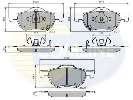 Гальмівні колодки, дискове гальмо (набір) COMLINE CBP31195