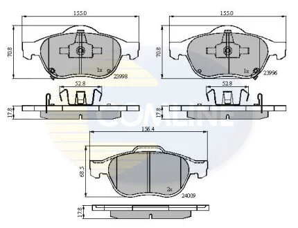 - Гальмівні колодки до дисків COMLINE CBP31249