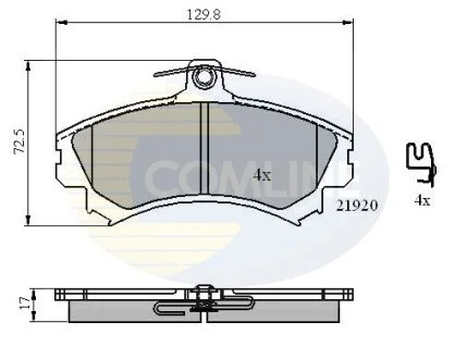 - Гальмівні колодки до дисків COMLINE CBP31304