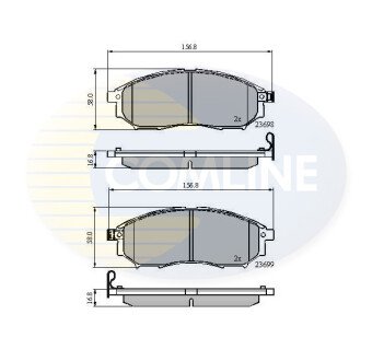 - Гальмівні колодки до дисків COMLINE CBP31524