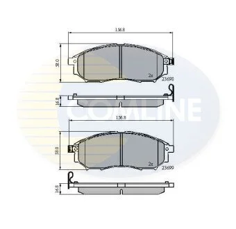 - Гальмівні колодки до дисків COMLINE CBP31524