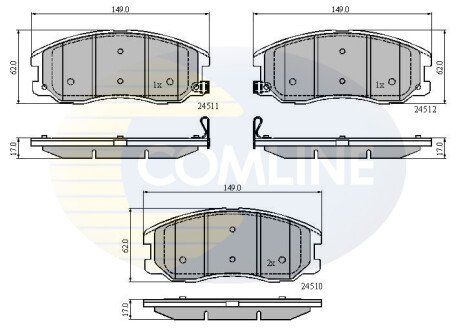 - Гальмівні колодки до дисків COMLINE CBP31582