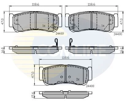 - Гальмівні колодки до дисків COMLINE CBP31714