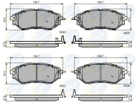 - Гальмівні колодки до дисків COMLINE CBP31762