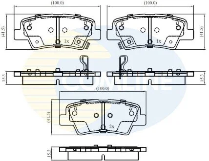 - Гальмівні колодки до дисків COMLINE CBP32161