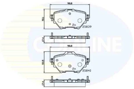 - Гальмівні колодки до дисків COMLINE CBP32234