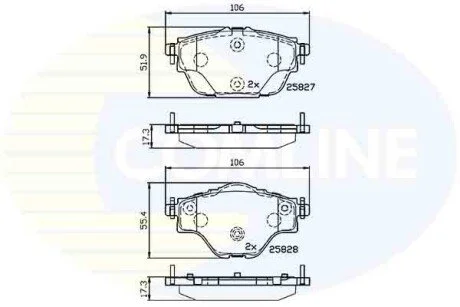 - Гальмівні колодки до дисків COMLINE CBP32235 (фото 1)