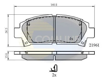 - Гальмівні колодки до дисків COMLINE CBP3713 (фото 1)