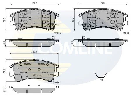 - Гальмівні колодки до дисків COMLINE CBP3950