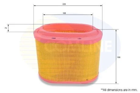 Фільтр повітря COMLINE CHY12263
