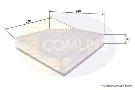 - Фільтр салону (аналогWP9328/LAK386) COMLINE EKF106