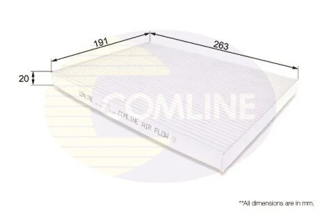 - Фільтр салону (аналогWP9350/LA396) COMLINE EKF191
