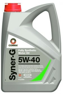 Масло для двигателя COMMA SYNER-G 5W40 4L