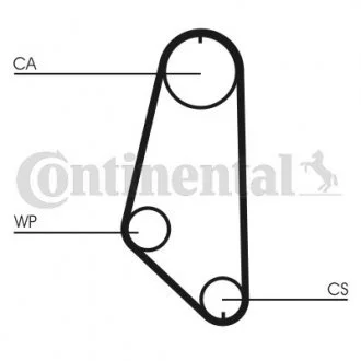 Комплект ГРМ, пас+помпа Contitech CT720WP1