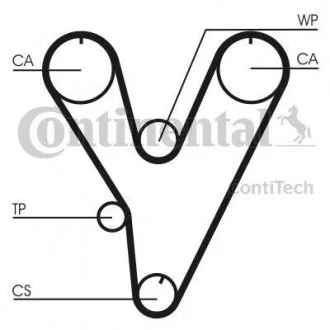 Комплект ГРМ (ремінь + ролик) Contitech CT805K1