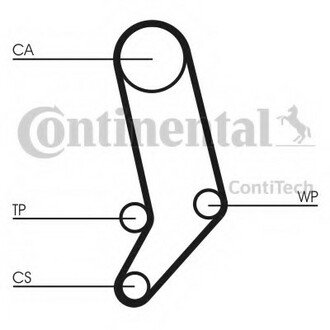 Комплект ГРМ, пас+ролик+помпа Contitech CT939WP4