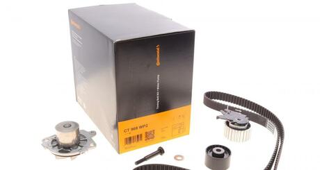 Комплект ГРМ, пас+ролик+помпа Contitech CT 968 WP2 (фото 1)