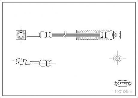 Шланг гальмівний CORTECO 19018483