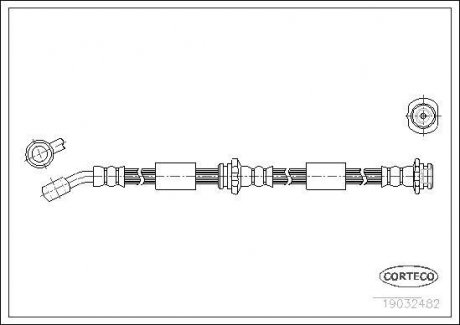 Шланг гальмівний CORTECO 19032482