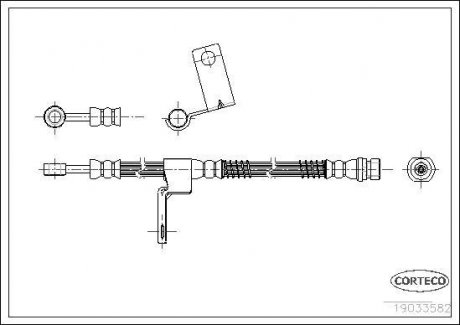 Шланг гальмівний CORTECO 19033582
