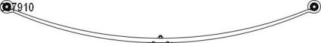Ресора задня 1-листова DB Sprinter 3.5T (906) 06-13/ VW Crafter 06-16 (70/740/753) CS Germany 1033791000