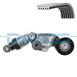 Комплект поліклинового ременя (із натягувачем) MAZDA 3, 3/HATCHBACK, 6, 6/KOMBI, CX-5 1.5D/2.2D 04.12- DAYCO KPV585 (фото 1)