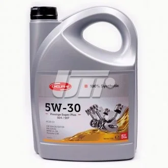 Моторное масло Prestige Super Plus LL 5W-30 синтетическое 5 л Delphi 28236330
