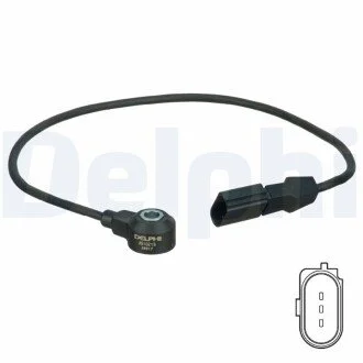 Датчик детонації AUDI A4 B5, A4 B6, A4 B7, A6 C5, A6 C6, A8 D3, ALLROAD C5 SEAT EXEO, EXEO ST SKODA SUPERB I VW PASSAT B5.5 1.8-3.0 01.95-05.10 Delphi AS10215