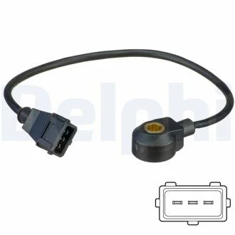 Датчик детонації CITROEN C5 I, C5 II, C5 III, C6, C8, EVASION, XANTIA, XM, ZX PEUGEOT 306, 405 II, 406, 407, 605, 607, 806, 807 RENAULT ESPACE III, LAGUNA I, SAFRANE I, SAFRANE II 2.0/3.0 08.89- Delphi AS10223