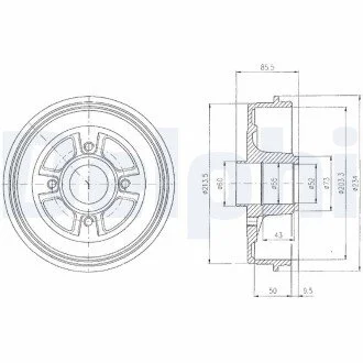 Гальмiвнi барабани Delphi BF380