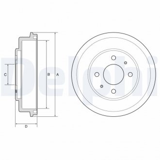 Барабан гальмівний Delphi BF582 (фото 1)