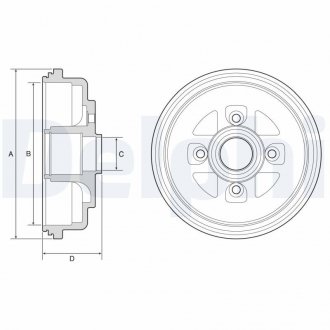 Тормозной барабан Delphi BF607