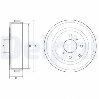 Гальмівний барабан Delphi BF616 (фото 1)