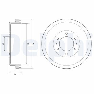 Тормозной барабан Delphi BF635 (фото 1)