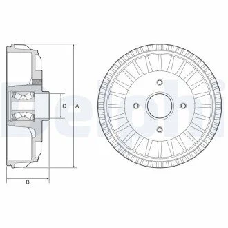 Тормозной барабан Delphi BFR768