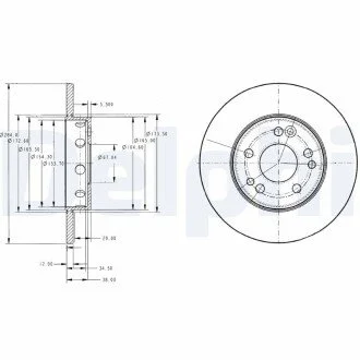 Тормозной диск Delphi BG2314