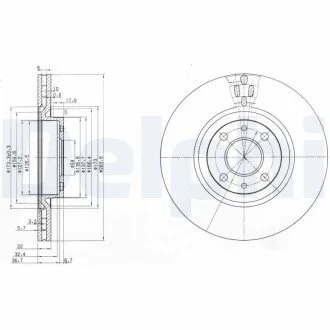 Гальмівні(тормозні) диски Delphi BG2407
