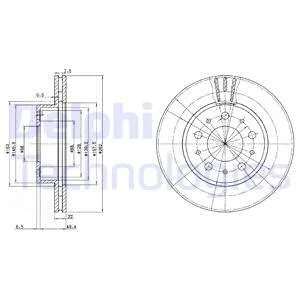 Гальмiвнi диски Delphi BG2425