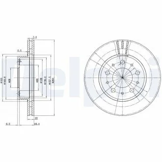Тормозной диск Delphi BG2425C