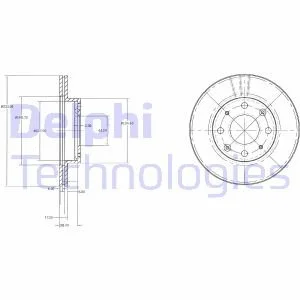 Тормозной диск Delphi BG2451