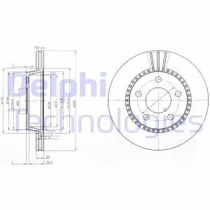 Гальмівний диск Delphi BG2519