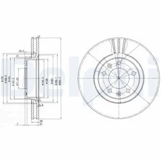 Тормозной диск Delphi BG2688