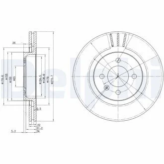 Тормозной диск Delphi BG2712