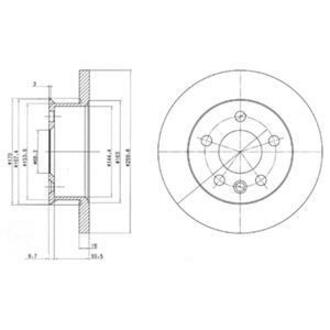 Тормозной диск Delphi BG2716